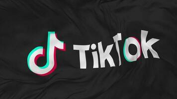 Tiktok Flag Seamless Looping Background, Looped Bump Texture Cloth Waving Slow Motion, 3D Rendering video