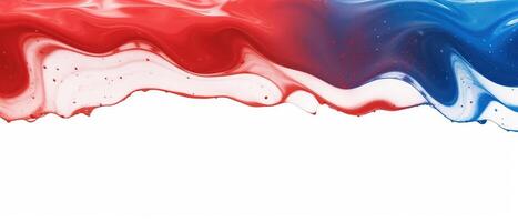 Water Splatter Effect, Water color Splash Paint for Independence day flag. . photo