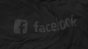 Facebook, FB Flag Seamless Looping Background, Looped Bump Texture Cloth Waving Slow Motion, 3D Rendering video