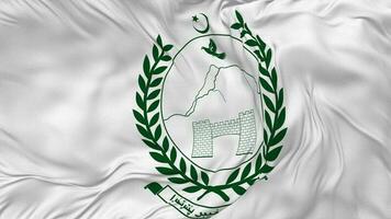 Government of Khyber Pakhtunkhwa, KPK Flag Seamless Looping Background, Looped Bump Texture Cloth Waving Slow Motion, 3D Rendering video