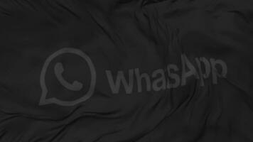 Whatsapp bandeira desatado looping fundo, em loop colisão textura pano acenando lento movimento, 3d Renderização video