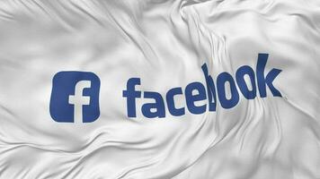 Facebook, FB Flag Seamless Looping Background, Looped Bump Texture Cloth Waving Slow Motion, 3D Rendering video