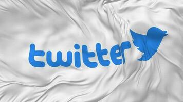 Twitter Flag Seamless Looping Background, Looped Bump Texture Cloth Waving Slow Motion, 3D Rendering video