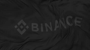 Binance Flag Seamless Looping Background, Looped Bump Texture Cloth Waving Slow Motion, 3D Rendering video