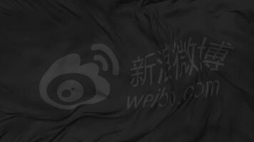Weibo bandera sin costura bucle fondo, serpenteado bache textura paño ondulación lento movimiento, 3d representación video