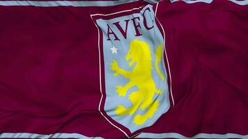 Aston Villa Football Club Flag Seamless Looping Background, Looped Bump Texture Cloth Waving Slow Motion, 3D Rendering video