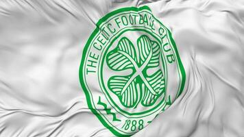 The Celtic Football Club Flag Seamless Looping Background, Looped Bump Texture Cloth Waving Slow Motion, 3D Rendering video