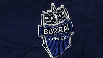 Buriram United Football Club Flag Seamless Looping Background, Looped Bump Texture Cloth Waving Slow Motion, 3D Rendering video