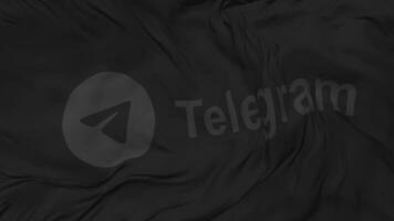 telegram flagga sömlös looping bakgrund, looped stöta textur trasa vinka långsam rörelse, 3d tolkning video