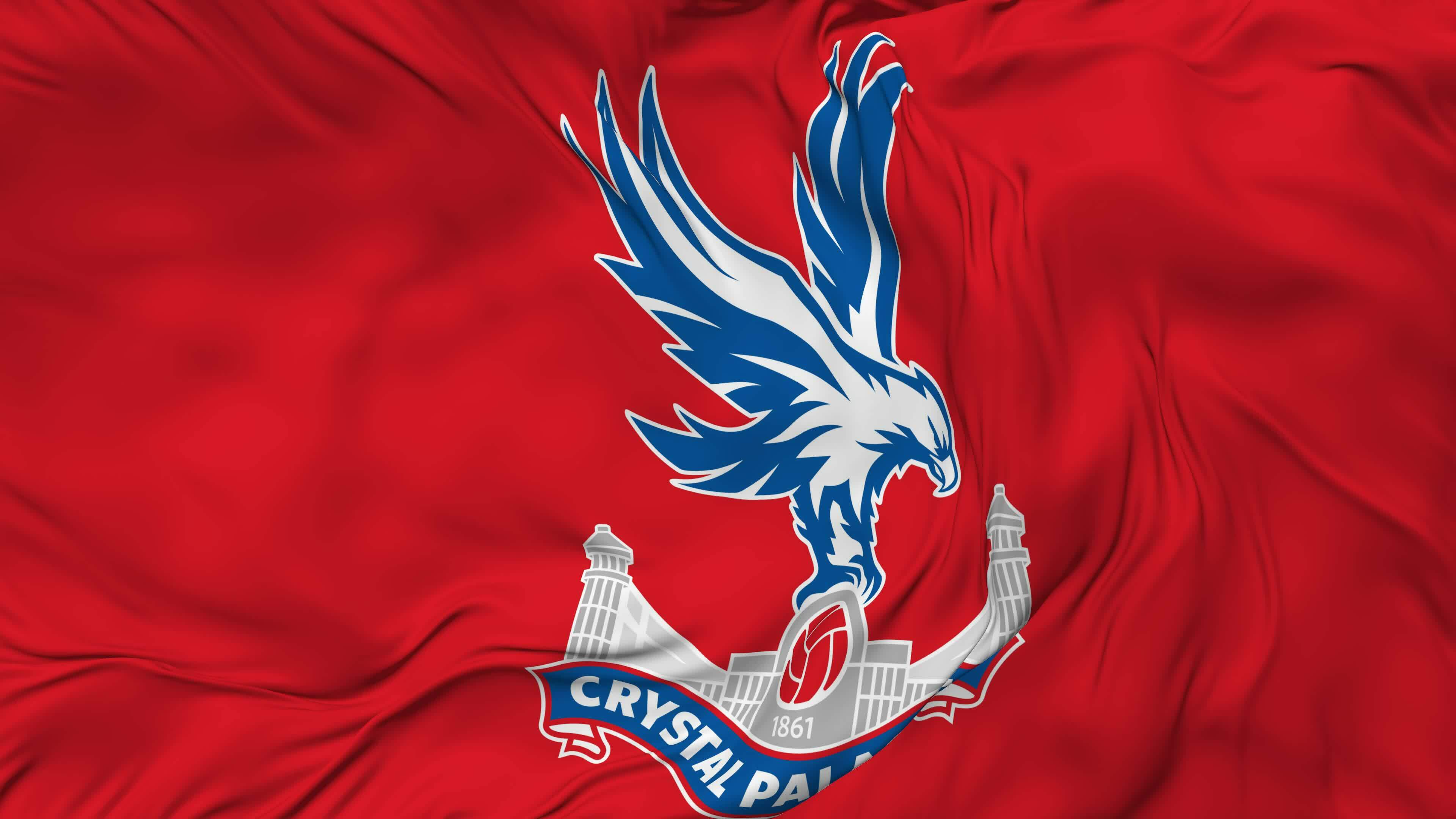 Crystal Palace Football Club Flag Seamless Looping Background, Looped 