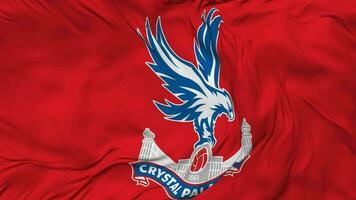 Crystal Palace Football Club Flag Seamless Looping Background, Looped Bump Texture Cloth Waving Slow Motion, 3D Rendering video