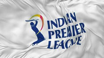 indisch Premier Liga, ipl Flagge nahtlos Schleifen Hintergrund, geloopt stoßen Textur Stoff winken schleppend Bewegung, 3d Rendern video
