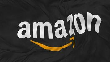 Amazon Web Services Flag Seamless Looping Background, Looped Bump Texture Cloth Waving Slow Motion, 3D Rendering video