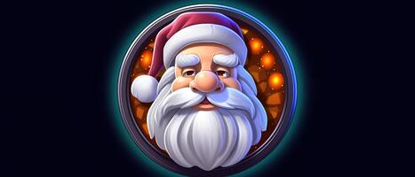 Santa Claus logo, Santa Claus Clipart. Christmas and New Year background. . photo