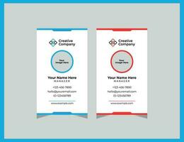 Professional Portrait Office Id Card Or Business Card Template vector