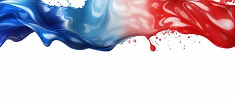 Water Splatter Effect, Water color Splash Paint for Independence day flag. . photo