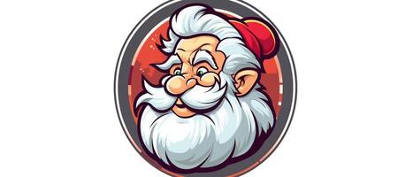 Papa Noel claus logo, Papa Noel claus clipart. Navidad y nuevo año antecedentes. ai generado. foto