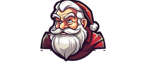 Papa Noel claus logo, Papa Noel claus clipart. Navidad y nuevo año antecedentes. ai generado. foto