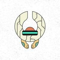 dibujos animados linda robot vector icono ilustración en blanco color. futuro Ciencias tecnología concepto. prima vector aislado en plano dibujos animados estilo. adecuado para iconos, pegatinas, juegos y gráfico elementos.