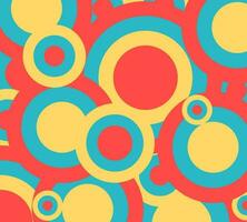 Circle texture background three color abstract retro wallpaper vector