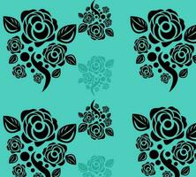 Wildflower Seamless. Pattern Floral Background. blue dark light pattern. nature element vector