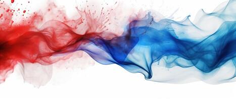 Water Splatter Effect, Water color Splash Paint for Independence day flag. . photo