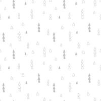Vector seamless pattern with ethnic tribal boho trendy doodle triangle ornaments. Can be printed and used as wrapping paper, wallpaper, textile, fabric, cloth background printable White grey colors