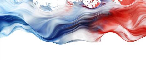 Water Splatter Effect, Water color Splash Paint for Independence day flag. . photo