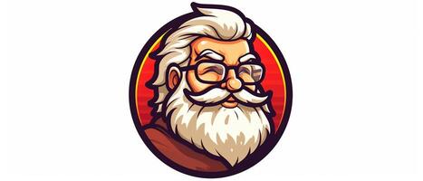 Papa Noel claus logo, Papa Noel claus clipart. Navidad y nuevo año antecedentes. ai generado. foto