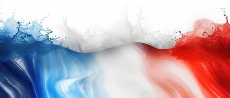 Water Splatter Effect, Water color Splash Paint for Independence day flag. . photo