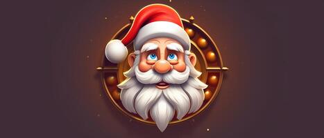 Santa Claus logo, Santa Claus Clipart. Christmas and New Year background. . photo