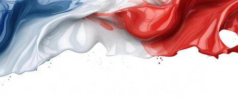 Water Splatter Effect, Water color Splash Paint for Independence day flag. . photo