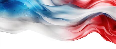 Water Splatter Effect, Water color Splash Paint for Independence day flag. . photo