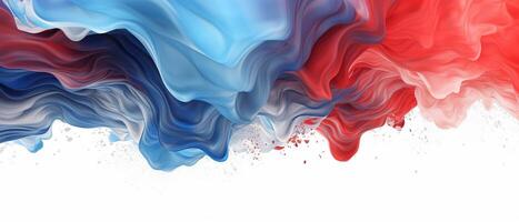 Water Splatter Effect, Water color Splash Paint for Independence day flag. . photo