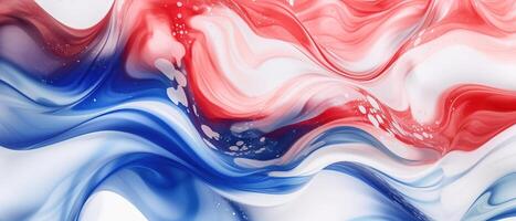 agua salpicar efecto, agua color chapoteo pintar para independencia día bandera. ai generado. foto