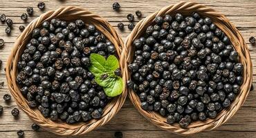 Black pepper in a beautiful basket. ai generation photo