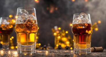 Liquor with a beautiful design. AI generation. photo