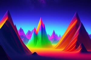 Neon Nights An Exploration of the Mountain Range. photo