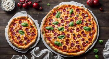 pizza on a beautiful plate. . photo