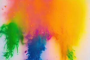 Colorful powder explosion effect. photo