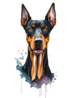 vattenfärg hund tecken design samling med platt Färg i annorlunda ai generativ png