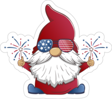 patriotic gnome stickers quotes png