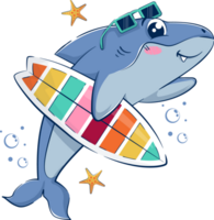 cute shark quotes design png