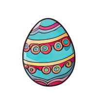 Ostern Ei Aufkleber Korb Aquarell ai generativ png