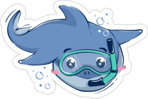 shark stickers quotes design png