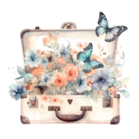 Boho Wildflower Suitcases png