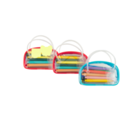 chiaro plastica borse impilati con tagliare su isolato su trasparente sfondo png