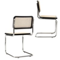 moderno cadeira, tecido rattan com encosto cortar fora, isolado a partir de a fundo, ocupado dentro a estúdio png