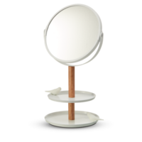 table mirror with shelf with cut out isolated on background transparent png