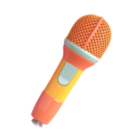 microphone dans 3d style tendance Couleur palette avec génératif ai png